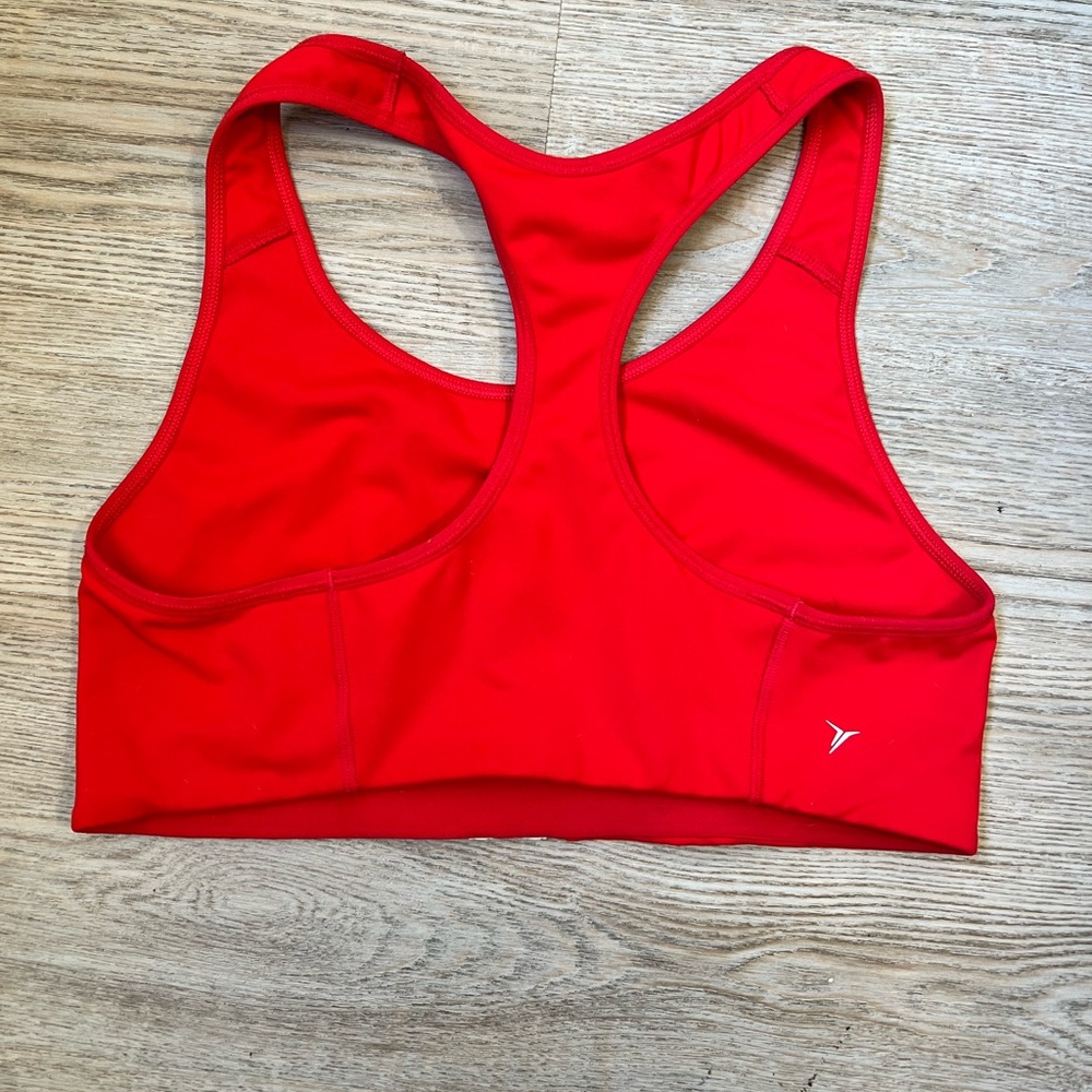 Red & White Striped Sports Bra - Picture 2 of 4